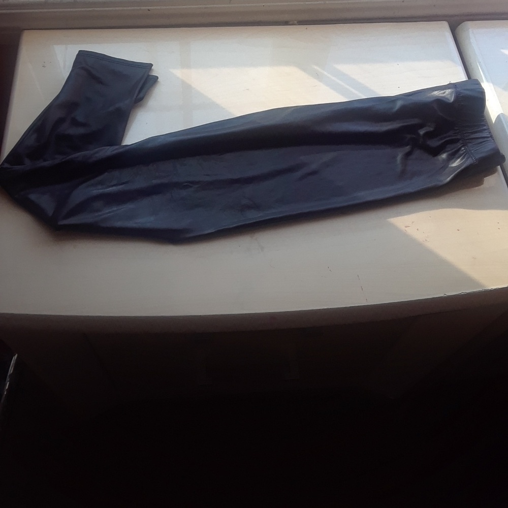Black Leather Tights